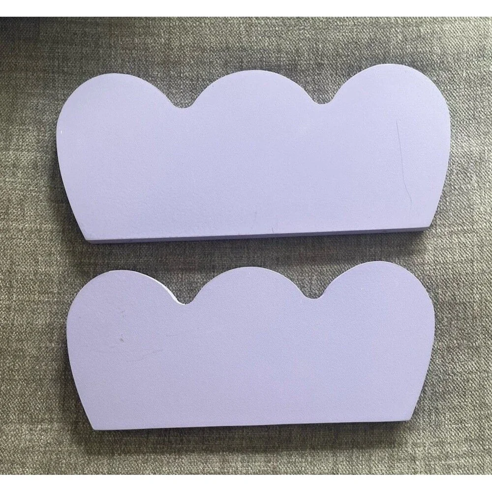 Room 2 Room Cloud Shape Wall Shelf Lavendar 10x5x13 Hanging Hardware Assembly